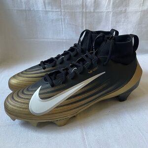 Nike Vapor Pro 1 Football Cleats Black Metallic Gold Men's Size 10 FB3298-003
